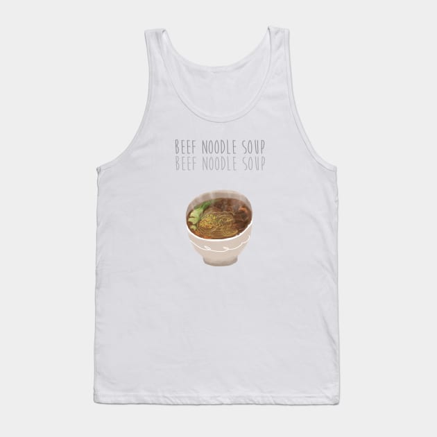 Beef Noodle Soup Tank Top by christinechangart